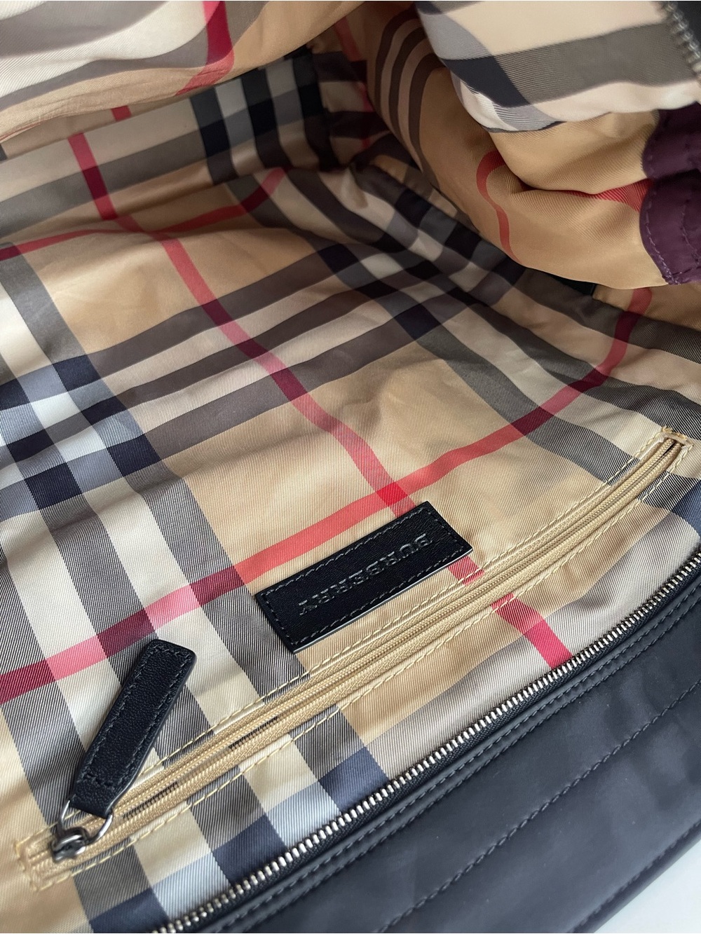 Burberry Buckleigh purple nylon tote bag - Picture 13 of 16